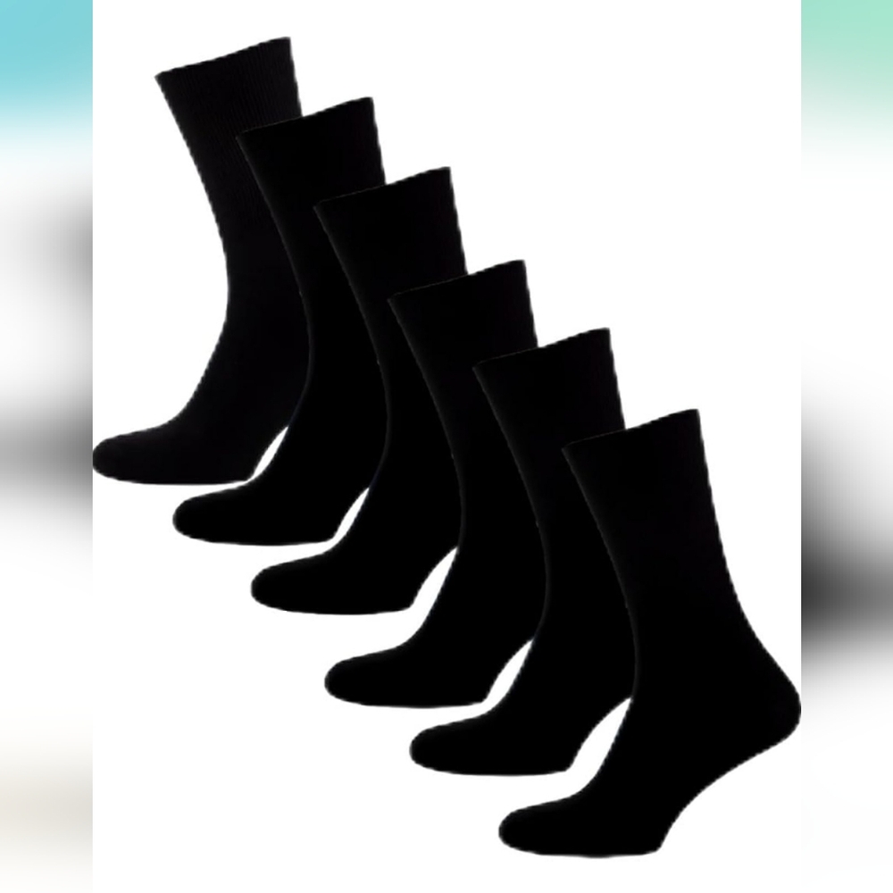 Black Men's Socks - 6 Pack
